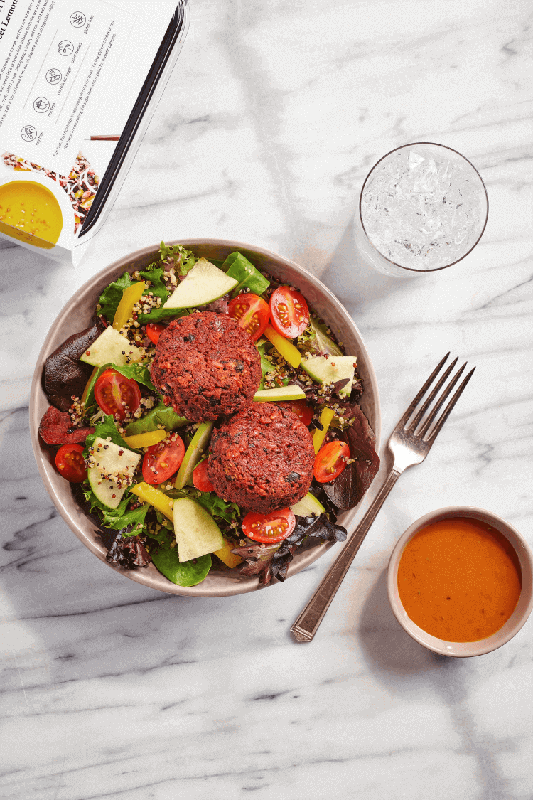 Royal Beet Medallions with Ancient Quinoa and Greens