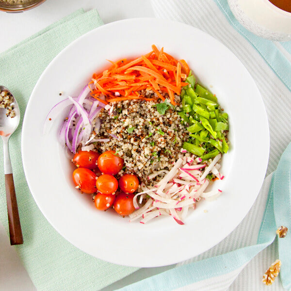 All-Day Sunshine Bowl with Quinoa and Lemon Vinaigrette