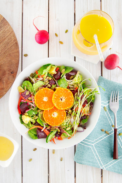 Citrus Detox Salad with Beets and Fresh Oranges-wide view