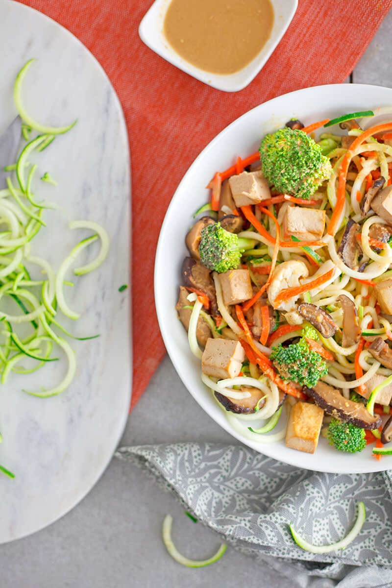 Kenko Spiralized Vegetable Bowl with Tofu and Shiitake
