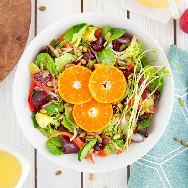 Citrus Detox Salad with Beet, Pumpkin Seeds and Fresh Oranges