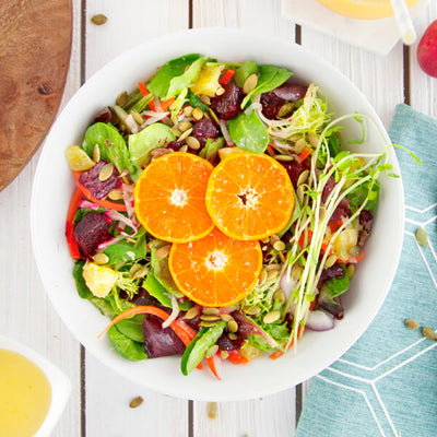 Citrus Detox Salad with Beets and Fresh Oranges-square view