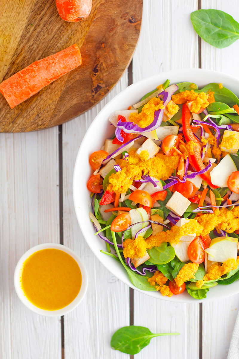 Japanese Carrot Ginger Salad with Tofu